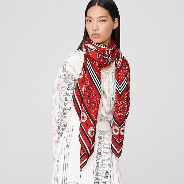 Couvertures et Tenues de Jour Bandana shawl 140 | Hermès Macau SAR